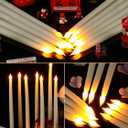 Retisee 100 Pcs 11 Inch Flameless Taper Candles LED Candles Bulk Battery Operated Taper Candle Flickering LED Candlesticks for Valentines Birthday Wedding Party Decor (Classic Style,Ivory)