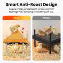 Chick Brooder Heating Plate with Anti-Roosting Cone Cover, 10" x 10" Brooder Heater for 10-12 Chicks, Adjustable Height & Angle, Safe Energy-Saving Radiant Heat, Prevents Roosting & Keeps Top Clean