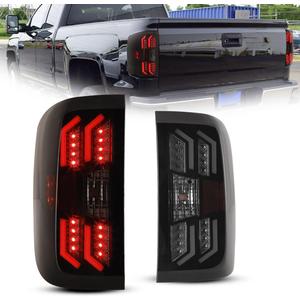 NIXON OFFROAD LED Tail Lights Fit For 2014-2018 Chevy Silverado 1500 & 2015-2018 Chevy Silverado 2500/3500HD Taillight Assembly Not Fit Silverado with Factory LED Tail Light (Smoked Lens)