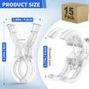 15 Pack Balloon Arch Clips, Large Clear Spring Clamps for Backdrop, 3.5'' Plastic Clips Supplies for Birthday Decoration Accessories Beach Towels Crafts Swimming Pool Photography Studios