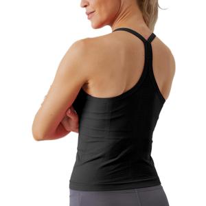 MathCat Workout Tank Tops for Women with Built in Bra, Sleeveless Gym Tops Seamless Racerback Athletic Yoga Shirts (Black, S)
