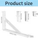 8 Pcs Heavy Duty Floating Metal Shelf Brackets, L Shaped Wall Mount Shelves Support Angle Brackets (3.7 x 6 inch White)