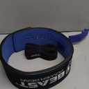 Beast Power Gear Weight Lifting Belt Lever Buckle 10MM 13MM Thick & 4 Inches Free Strap Weightlifting, Powerlifting, Deadlifts, Squats Men Women (Medium, Black/Blue)