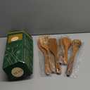 AIUHI Wooden Spoons for Cooking, 6Piece Wooden Cooking Utensils, Nonstick Kitchen Cooking Spatulas, Durbale & Sturdy, Heat Resistant, Comfortable Grip