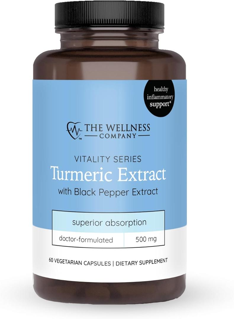 Turmeric Extract Healthy Inflammatory Response - Potent Curcumin Plus 95% Piperine | 60ct (2 Month Supply) BBD: 12/2026
