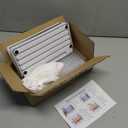 Bread Slicer for Homemade Bread, 304 Stainless Steel Bread Cutter, Adjustable Sourdough Slicer, Foldable Bread Slicing Guide for Loaf, Bagel, Sandwich, Cakes, White