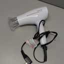 Conair Double Ceramic Travel Dryer with Concentrator & Folding Handle, 1875W Travel Blow Dryer with Smart Voltage Technology, Ionic Conditioning Fights Frizz, 3 Heat & 2 Speed Settings, White