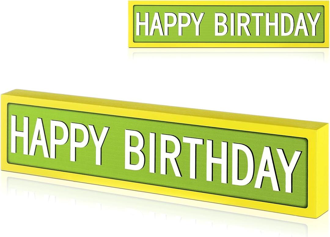 Amyhill Street Birthday Centerpiece Cartoon Street Party Sign Wooden Cake Table Decoration for Toy Decor Friend Birthday Party Supplies Decoration