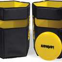 Kan Jam Foldable Travel Disc Toss Game - Black & Yellow, Standard, Nylon - Portable All-Weather Beach Games - Built-in Scoring for Tailgate Essentials - Easy Setup for Yard Fun