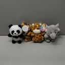 My OLi 5" Forest Animal Plush Set - Panda, Elephant, Giraffe & Tiger Bundle for Kids & Babies (Pack of 4)