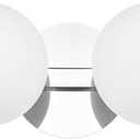 Bathroom Vanity Light Fixtures, Modern 2 Lights Globe Wall Sconce Lighting Chrome, Porch Wall Mount Light Fixture for Bathroom, Mirror Cabinets Hallway Stairs