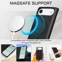 2 x Rssviss for iPhone Air Wallet Case, Flip Folio Case Compatible with Magsafe, RFID Blocking Card Holder Kickstand, Shockproof iPhone Cover Men Women for iPhone Air 6.5" Black