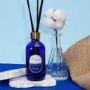 Reed Diffusers Set, 8 Oz Fresh Scented Diffuser, 6 Reed Diffuser Sticks, Home Fragrance Aromatherapy Oil Diffuser Reeds, Blue Bathroom & Office Decor 240 ml