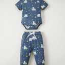 NZRVAWS Newborn Baby Boy Clothes 3-6 Months Short Sleeve Romper Cotton Long Pants Infant Outfits 6 pcs Solid Clothing Set Nude