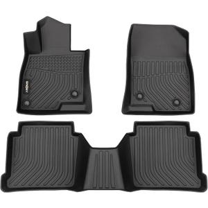 GINOWY- Floor Mats for Mazda 6 2014-2021, TPE All Weather Protection Car Mats for Mazda 6 2021, Non-Slip Floor Liners Waterproof Heavy Duty Automotive Accessories Black