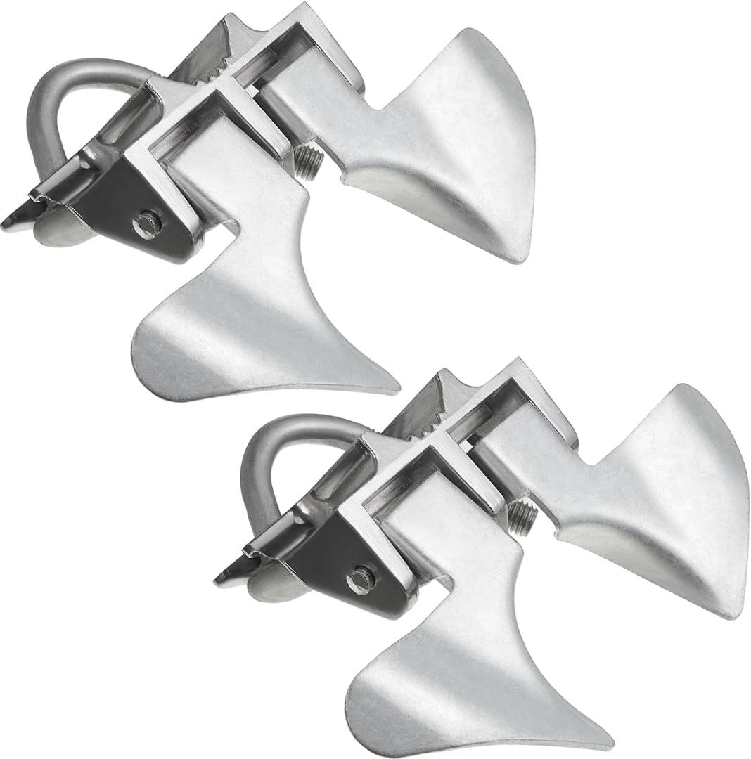 Tandefio 2 Pcs Chain Link Fence Butterfly Gate Latches Galvanized Steel Butterfly Latch Chain Link Gate Closer Fence Gate Latch for 1-3/8 Gate Frame and 2-3/8 Gate Post, Silver