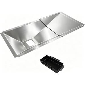 Universal Grease Tray with Catch Pan for Dyna Glo, Nexgrill, Charbroil, Kenmore, Grill Master, Backyard, Uniflame, Expert Gas Grill, Adjustable Drip Pan for Most 3/4/5 Burner Grills