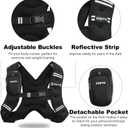 Weighted Vest, 6lb/8lb/12lb/16lb/20lb/25lb/30lb Weight Vest with Reflective Stripe, Weighted Vest for Men Women Workout Equipment for Strength Training, Running, Jogging, Fitness, Weight Loss (Black with Bag)