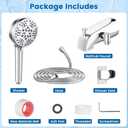 Bathtub Faucet with Filtered Handheld Shower Head, 6 Spray Modes from Rain to Powder, Tub Spout with Diverter,79" Extra Long Hose, High Pressure Bath Tub Faucet with Sprayer Attachment(Chrome)