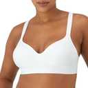 Bali Women's Comfort Revolution Wireless Bra, Full-Coverage Wirefree Bra, Cool Comfort Fabric (36B, White)