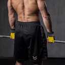 LARA STAR Weight Lifting Wrist Straps for Maximum Grip Support,Lifting Strap for Weightlifting, Gym Grips Hook for Deadlifts, Powerlifting, Heavy Shrug Women/Men (Yellow)