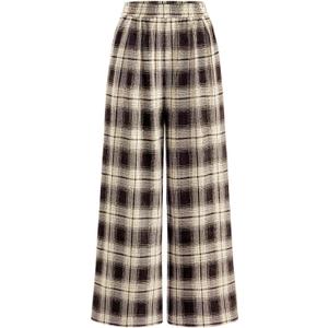 PRETTYGARDEN Casual Women's Pants 2026 Elastic Waist Palazzo Long Pajama Wide Leg Trousers Knit Fall Outfits with Pockets (M)
