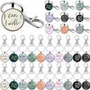 Sasylvia Inspirational Keychain Bulk Key Ring for Women Men Teacher Employee Appreciation Positive Office Business Favors