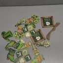 Glenmal 24 Pieces St. Patricks Day Decorations Shamrocks Ornaments Vintage Shamrocks Clover Wooden Hanging Tree Decorations Irish St Patrick's Day Ornaments for Home Office Small Tree