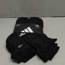 adidas Men's Socks, Athletic Cushioned Quarter 6-Pack, Ankle Fit with Arch Support (Black/Aluminum 2)