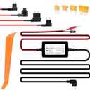 9.68Ft USB C Dash Cam Hardwire Kit - 12V-30V to 5V 2.5A Car Dash Camera Charger Power Supply+4pcs 16AMG Car Fuse Tap&4PCS 5A Blade Fuse for Dash Camera(Type-C USB)