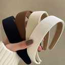 Huachi Headbands for Women Non Slip Trendy Headbands for Womens Hair 1 inch Wide Cute Headband for Girls, Fall Head Bands Elastic Hair Bands for Womens Fashion Accessories for Women 3PCS (Multicolor)