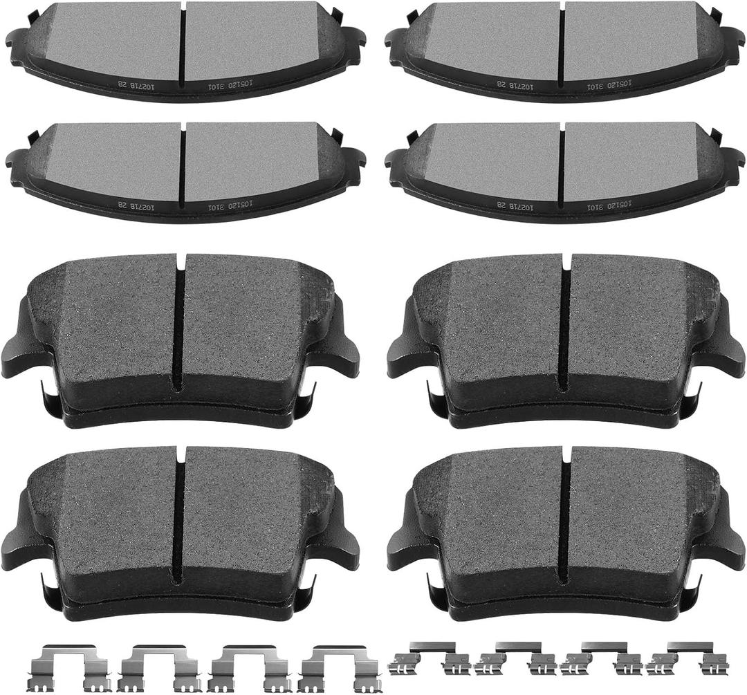 SCITOO D1058 D1057 Front Rear Semi-Metal Brake Pads Sets Fit For Chrysler 300 2005-2019,For Dodge Challenger 2009-2017,For Dodge Charger 2006-2019,For Dodge Magnum 2005-2008