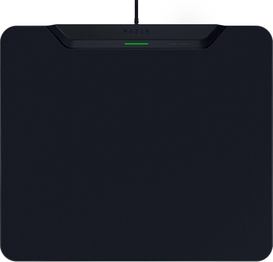 Razer HyperFlux V2 Wireless Charging System: Continuous Charging Gaming Mouse Mat & Puck - Seamless Auto-Pairing - HyperSpeed Multi-Device Connectivity - Anti-Slip Rubber Base - Hard Surface Edition