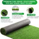 XLX TURF 5'x10' Artificial Grass Runner Rug Waterproof Green Outdoor Carpet