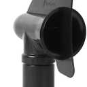 TonGass (1-Pack, Black RV Rotating Sewer Plumbing Vent Cover for RV Rotating Holding Tank Vent Wind-Powered Cover Draws Holding Tank Odors Out - Rotates 360 Degrees - Includes Mounting Hardware 4X