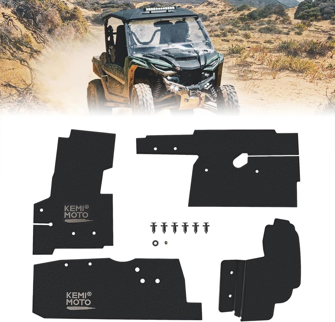 KEMIMOTO Mudguard Firewall Splash Panels Compatible with 2021-2023 Wolverine RMAX2 RMAX4 1000, Fender Flares Splash Guard Wind Protection Panels Anti-Mud Windproof Anti-Mud