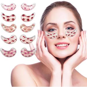 10 x Reusable Gel Eye Ice Pack, Cooling Eye Pad, Hot  Cold Treatment for Eye Strain, Eye Swelling, Eye Redness, Puffy Eyes, Dark Circles, Smooth Fine Lines, and Eye Recover Surgery. (Pink  10PCS)
