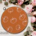 Sufamb Fall Orange Pumpkin Round Wall Art Decor, Farmhouse Autumn Harvest Pumpkin Canvas Artwork Framed, Rustic Fall Thanksgiving Wall Hanging Prints Decorations for Home Bedroom Decor, 10x10 Inches