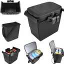 2 in 1 Underseat Storage Box, Center Storage Bin with Portable Cooler Bag Compatible for 2016-2024 Can-Am Defender Max HD5 HD8 HD10, UTV Replacement Accessories OEM 715003446
