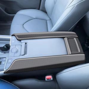 for Toyot-a Grand Highlander 2024 2025 Armrest Box Panel Cover Interior Modifications Compatible with 2024 2025 Grand Highlander ABS Accessories(Carbon Fiber)