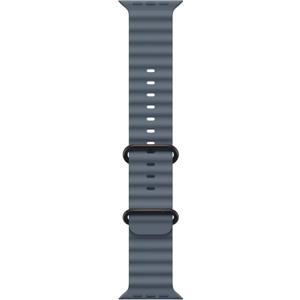 Apple Watch Band - Ocean Band - 49mm - Anchor Blue - One Size - Black Titanium Finish