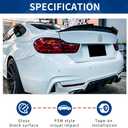 Rear Trunk Spoiler Compatible with 4 Series (F32 Coupe 13-20, Gloss Black)