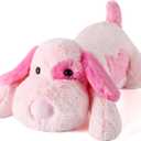 meowtastic Pink Dog Weighted Stuffed Animals - 22 Inch 4.5 Pounds Weighted Plush Dog Stuffed Animals - Big Stuffed Dog Plush Pillow - Cute Plush Toys Gifts for Kids & Adults (22" 4.5 lbs) (Medium)