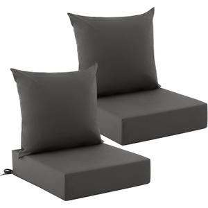 Outdoor Chair Cushions, Waterproof & Fade Resistant Patio Cushions, 24*24+5.75/25*22.5"
