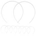 Beaupretty Diy Hair Headwear 12pcs Plain Plastic Headbands Headwear Bulk White Headband Set