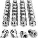 14x1.5 Ford OEM Lug Nut, Mag Seat One-Piece Stock Design Wheel Lug Nut with Washer Fit 2017-2024 Ford F-250 F-350 Factory Wheel Trucks,32Pcs Chrome Centered Round HCPZ-1012-B HCPZ-1012-A Replacement 32 Count