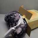 EHEYCIGA Faux Fur Heated Electric Blanket King Size - 9 Heating Levels, 10 Hours Auto Off, Soft Cozy Washable Dual Control With Fast Heating, 90 x 100 Inches (Grey)