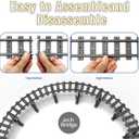 212 Pcs City Train Tracks Building Block Set Compatible with Lego,Train Tracks Accessories Set,Train Track Bridge Uphill and Downhill Set