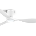 ocioc 52 inch Ceiling Fans with Lights and Remote, Dimmable Ceiling Fans with Reversible Quiet DC Motor, Flush Mount, 3CCT, White Ceiling Fan for Bedroom Living Room Indoor/Outdoor