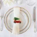 DOITOOL 6Pcs Christmas Napkin Rings,Christmas Napkin Holder Metal Napkin Rings for Dinners,Table Decoration, Tree Napkin Ring Xmas Party Supplies